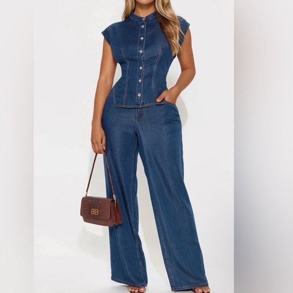 Denim - Blue Denim Two-Piece Set